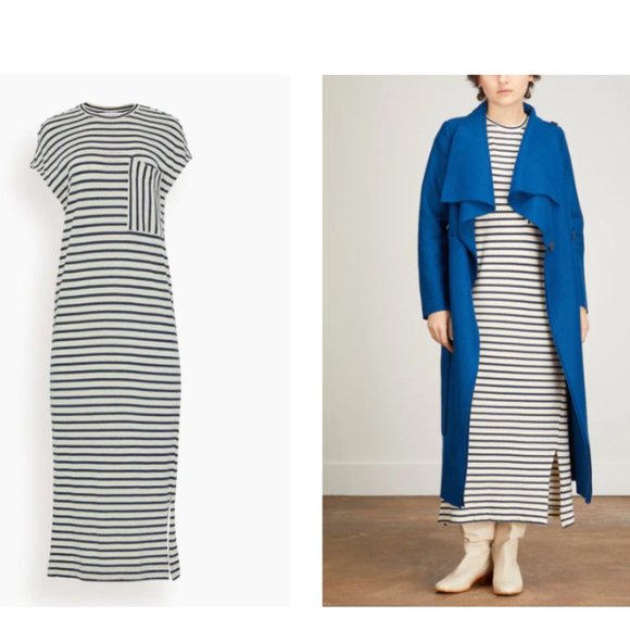 Apiece Apart Dresses & Skirts - Apiece Apart | Elodie Tank Dress Navy Cream Stripe